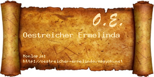 Oestreicher Ermelinda névjegykártya